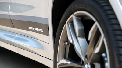 One of the X4 M40i's relatively subtle M Performance flourishes. Chris Whiteoak / The National