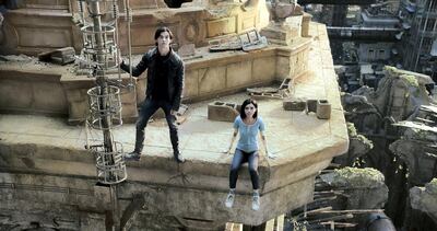 Keean Johnson and Rosa Salazar in 'Alita: Battle Angel'. Courtesy of Twentieth Century Fox