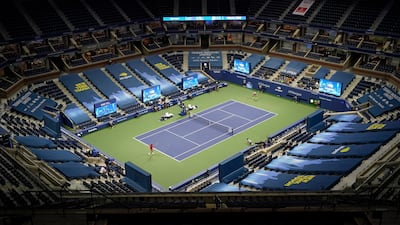 Dominic Thiem plays against Marin Cilic during the third round of the US Open. AP Photo