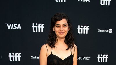 French-Lebanese actress Manal Issa arrives for 'The Swimmers' premiere. AFP