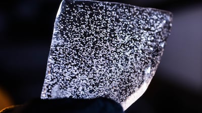 A section of an Antarctic ice sheet showing the gaseous bubbles. University of St Andrews / PA