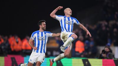 Centre midfield: Aaron Mooy (Huddersfield) – Two superbly-taken goals earned him Huddersfield’s first brace of 2018 and their first away win of the season. Getty