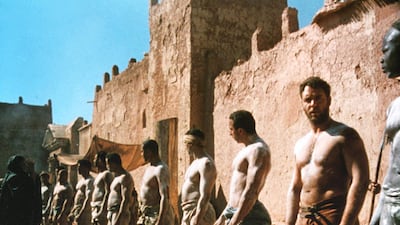 Russell Crowe, second right, filmed his early gladiatorial scenes in Morocco. Shutterstock