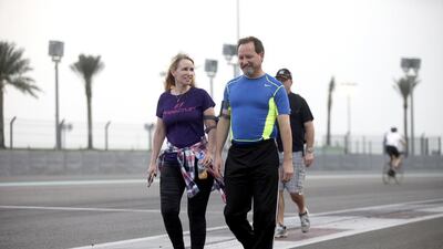 Walkers at Yas Circuit. Lee Hoagland / The National