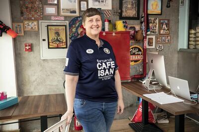 Lisa Knight, co-founder of Café Isan, says dine-in business at the Thai restaurant reduced by 60 per cent in April when people were advised to stay at home to curb the pandemic outbreak. Photo: Antonie Robertson /The National