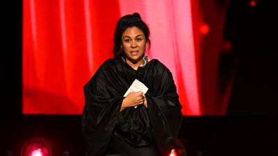 Irish designer Simone Rocha accepts the British Womenswear Designer Award