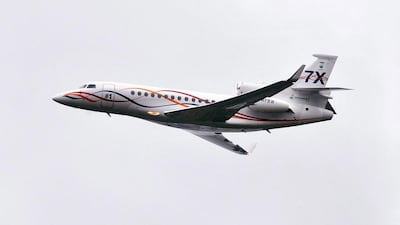 A Dassault Falcon 7x. Etienne Laurant / EPA