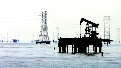 Brent oil, the benchmark for more than half of the world’s crude, tumbled from mid-June to a six-year low in January. Above, an oil pump at an offshore rig in Lake Maracaibo, western Venezuela. Jorge Silva / Reuters