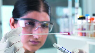 The DNA test requires a saliva sample, before the swab is sent for genetic tests. Andrew Brookes