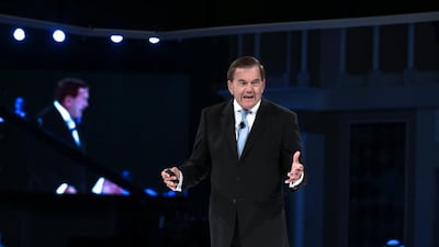 ‘Any enterprise that is as successful, vibrant and connected like Dubai is a target,’ says Tom Ridge, during the cyber-security conference at Madinat Jumeirah in Dubai. Victor Besa for The National
