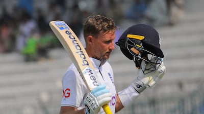 England's Joe Root walks back to the pavilion after completing his double century. EPA