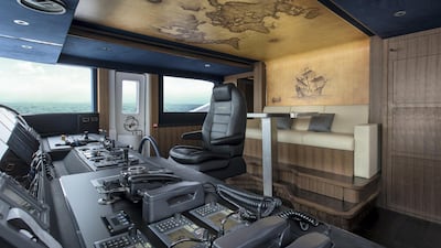 The wheel house is packed with the latest technology.