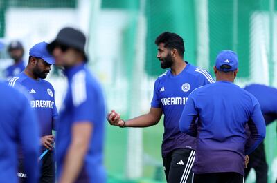 Jasprit Bumrah during a training session at Lord's. PA