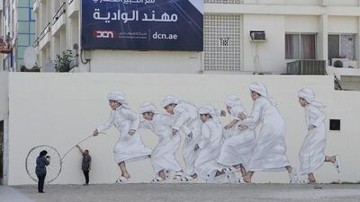 Artwork on 2nd December Street in Dubai, UAE. Jeffrey E Biteng / The National