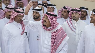 King Salman of Saudi Arabia and Sheikh Mohammed bin Zayed at the Sheikh Zayed Heritage Festival. Mohamed Al Hammadi / Crown Prince Court - Abu Dhabi