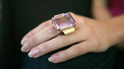 A 1940s amethyst cocktail ring is just one unique piece available at La Belle Époque Jewels. Photos by Mike Young / The National