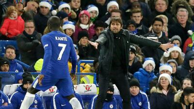 Chelsea manager Antonio Conte, right, will make changes to his team for the League Cup quarter-final against Bournemouth on Wednesday night. Tim Ireland / AP Photo