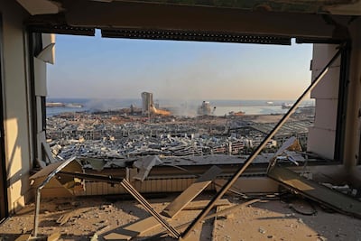 A series of disasters have struck Lebanon this year, all of which have contributed to a major economic decline. Here, the devastation of one such instance after the Beirut port blast, is shown. AFP