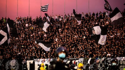 Partizan supporters during the match. AFP