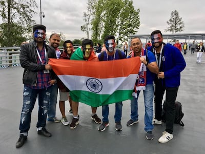 Dubai resident Saptarshi Bandopadhyay with friends at the World Cup in 2018 in Russia. Photo: Saptarshi Bandopadhyay