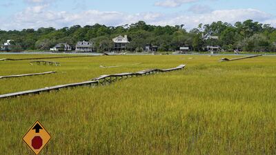 Hurricane Ian caused serious flooding on Pawleys Island, which damaged several docks. Willy Lowry / The National