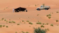 From construction sites to desert camps, the pick-up truck has been part of the UAE's story for more than half a century. Getty Images