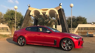 The Kia Stinger in Abu Dhabi. Adam Workman / The National