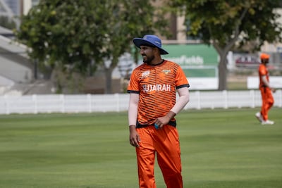 Khuzaima Tanveer in action for Fujairah. Antonie Robertson/The National