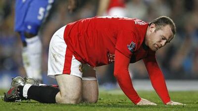 Wayne Rooney played up front on his own at Chelsea as Ferguson adopted a defensive approach.