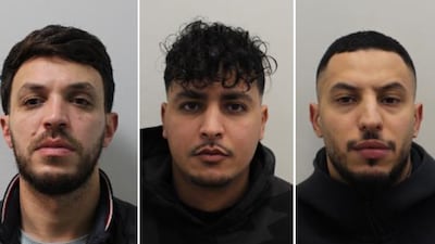 From left, Choudhury Rezwanul, Ali Eldahouzze and Abdel El Habachi have been jailed over a London robbery. Photos: Metropolitan Police