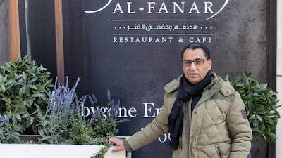Hashem Al Marzouqi outside the first Al Fanar restaurant in London. Gustavo Valiente / i-Images