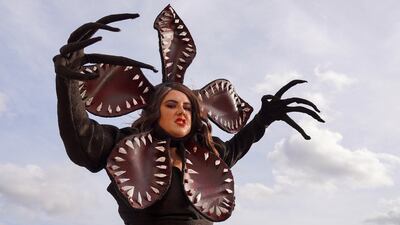 A cosplayer dressed as a Demogorgon from Netflix's 'Stranger Things' at the MCM Comic Con 2022 at London's ExCel Centre. Reuters