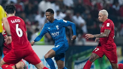 Al Hilal, in blue, could find no way past Shabab Al Ahli in Dubai. Photo: Al Hilal Saudi Club