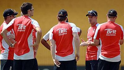 Andrew Strauss has some talking to do with his teammates heading into the crucial game in Chennai. Tom Shaw / Getty Images