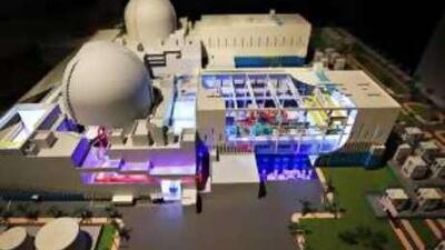 Backers of nuclear power plants, like this one in a model at the offices of the Emirates Nuclear Energy Corporation, maintain nuclear power is clean and essentially renewable.