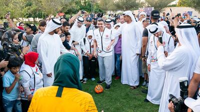 Sheikh Abdullah bin Zayed at the Walk of Tolerance in Umm Al Emarat Park. Wam