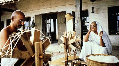 Ben Kingsley and Rohini Hattangadi in Gandhi (1982) Columbia Pictures