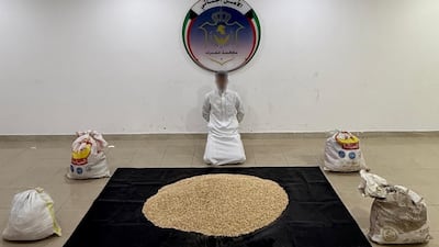 Kuwaiti authorities said they arrested the intended recipient of the drugs, while the suspected sender was detained in Lebanon. Photo: Kuwaiti Interior Ministry