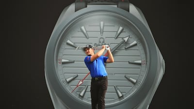 Eddie Pepperell of England on the seventh tee during Day 4 of the Omega Dubai Desert Classic, on Sunday, January 26. Getty