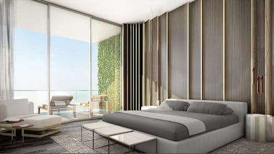 The penthouse at One at Palm Jumeirah sprawls across 42,477 square-feet, and is decked with a staggering 16,641 square-feet of balcony area. Courtesy Omniyat