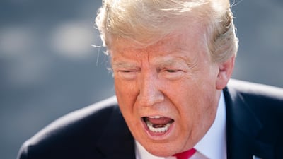 epa07758496 (FILE) - US President Donald J. Trump speaks to the media as he departs the White House for Colorado in Washington, DC, USA, 30 May 2019 (reissued 06 August 2019). According to media reports on 05 August, US President Donald J. Trump signed an executive order which places a freeze on all Venezuelan government assets in the US, and prohibits any enterprise with the Venezuelan government. EPA/JIM LO SCALZO