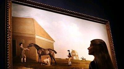 George Stubbs' painting 'Gimcrack on Newmarket Heath, with a Trainer, a Stable-Lad, and a Jockey'. Peter Macdiarmid / Getty Images