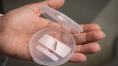 The CardioMEMS device remotely measures pressure in the pulmonary artery. Antonie Robertson / The National