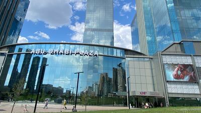 The Abu Dhabi Plaza complex is perhaps the most obvious example of UAE-Kazakhstan relations, but the Gulf and the Central Asian nation have increasing ties in transport, energy and trade, too. Photo: Lizzie Porter / The National