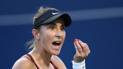 Belinda Bencic of Switzerland reacts against Serena Williams of the United States during the National Bank Open. AFP