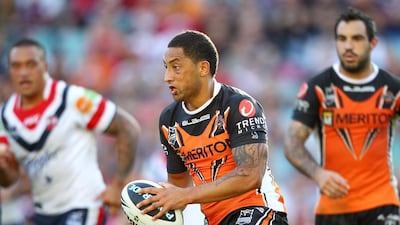 Benji Marshall was a mainstay for the NRL's Wests Tigers before briefly trying his hand at league in Super Rugby with Auckland Blues. Mark Nolan / Getty Images