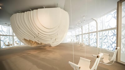 You can walk into this 50-metre-wide installation in Downtown Dubai, which is free to enter, and touch the different panels of wool.