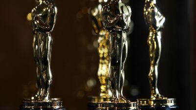 Oscar statuettes are displayed in Hollywood, California. AFP