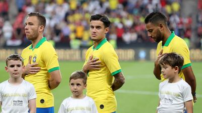 Brazil's Philippe Coutinho before the game against South Korea at the Mohammed Bin Zayed Stadium in Abu Dhabi in 2017. Chris Whiteoak / The National