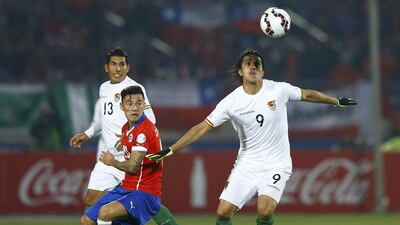 Marcelo Martins, right, is wary of the threat posed by Peru but is backing Bolivia to progress. Ivan Alvarado / Reuters